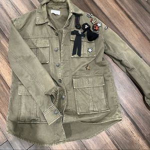 Cinq A Sept Military Jacket with Embellishment sz XS